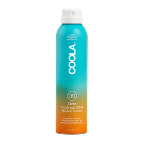 COOLA front packaging showing SPF 30 and tropical coconut scent benefits