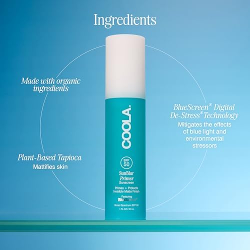 COOLA ingredient label highlighting organic and paraben-free benefits