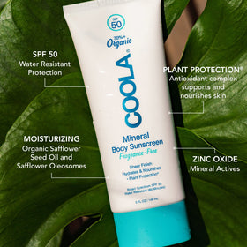 COOLA sunscreen texture close-up highlighting lightweight, non-greasy hydration