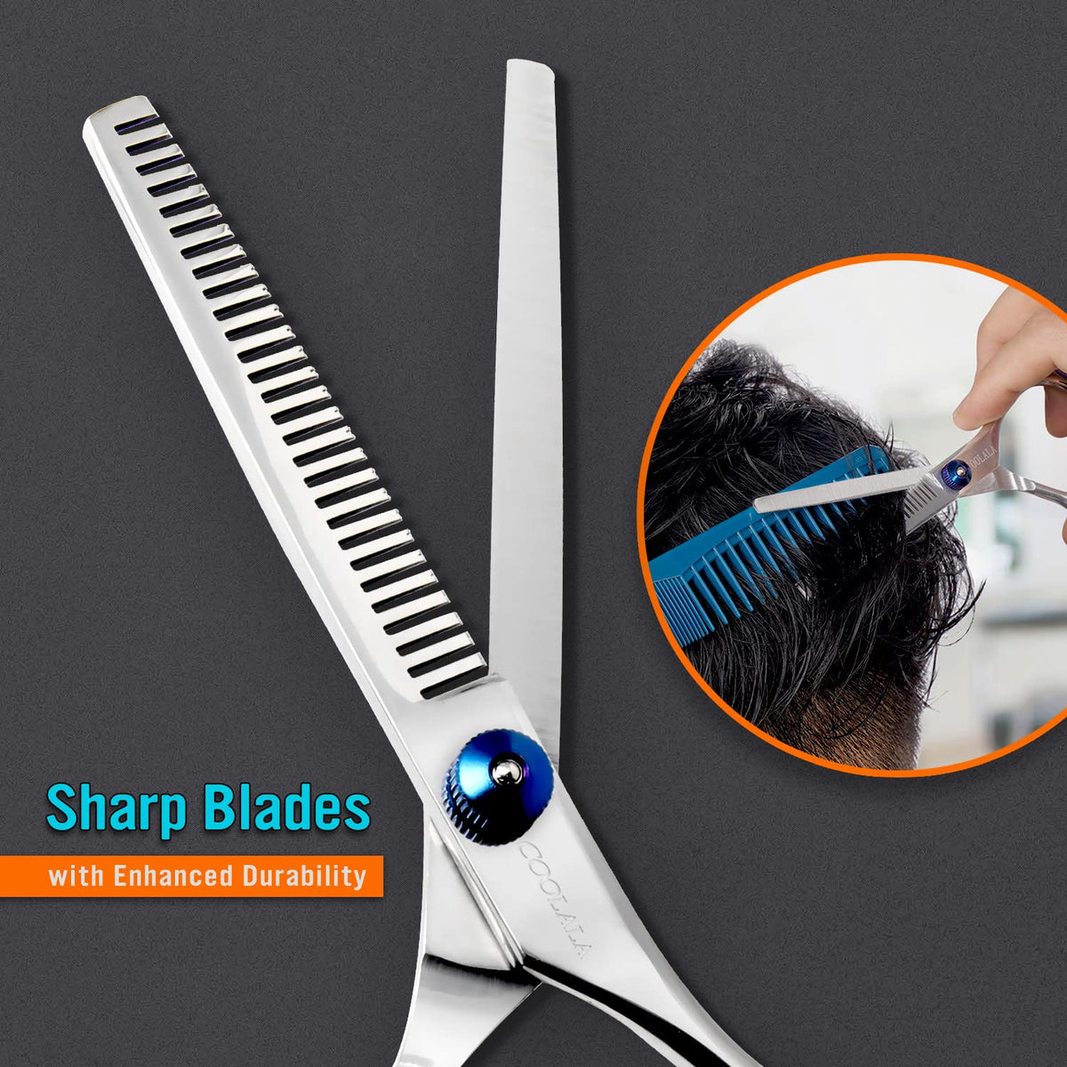 COOLALA adjustable tension screw detail for personalized comfort and smoother cutting