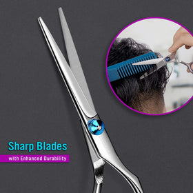 COOLALA included comb beside scissors, easy sectioning benefit