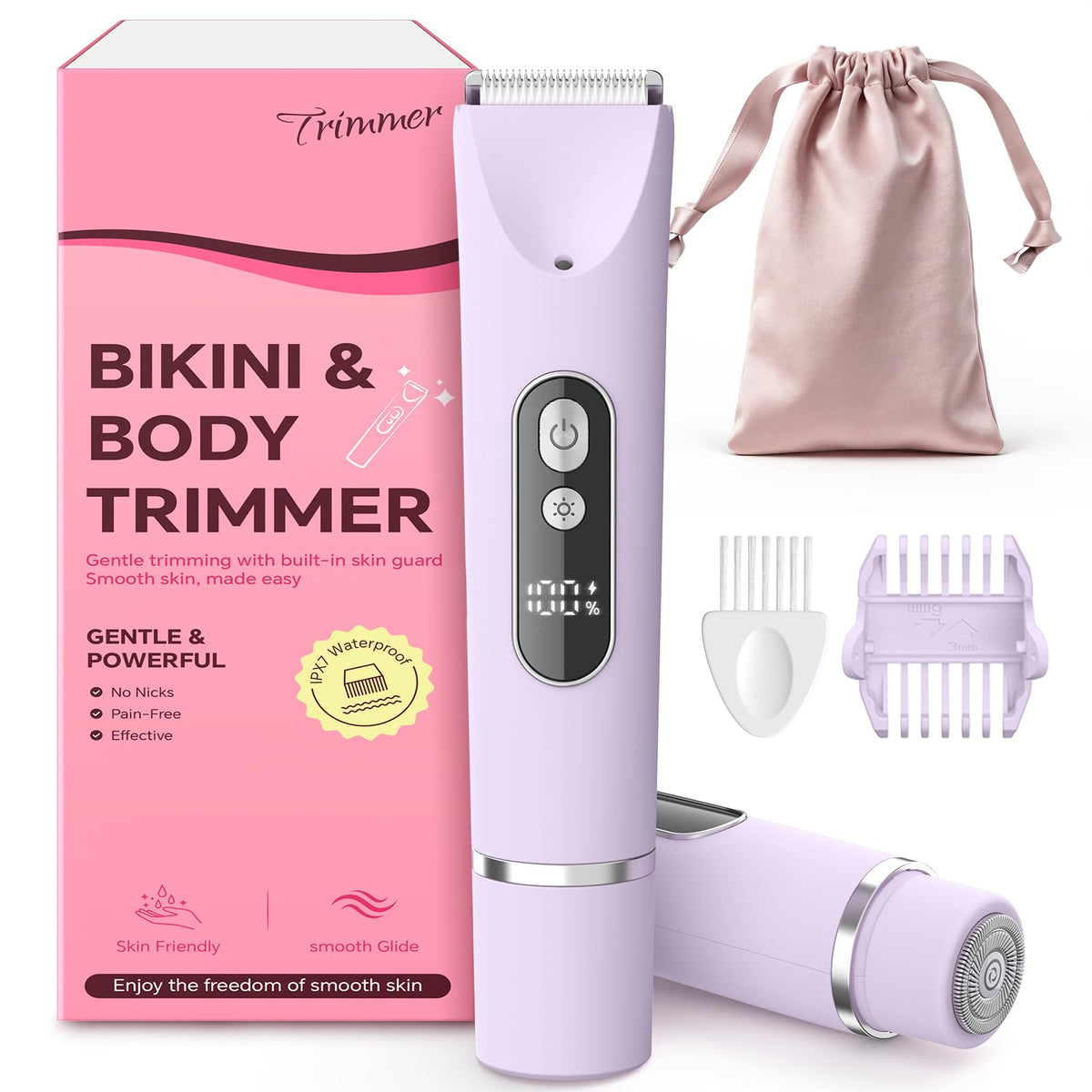 CoolHair front packaging showing the bikini trimmer and included accessories, ideal gift