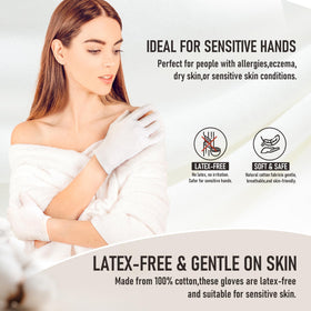 COOLJOB gloves worn overnight, helps retain hand moisturizer