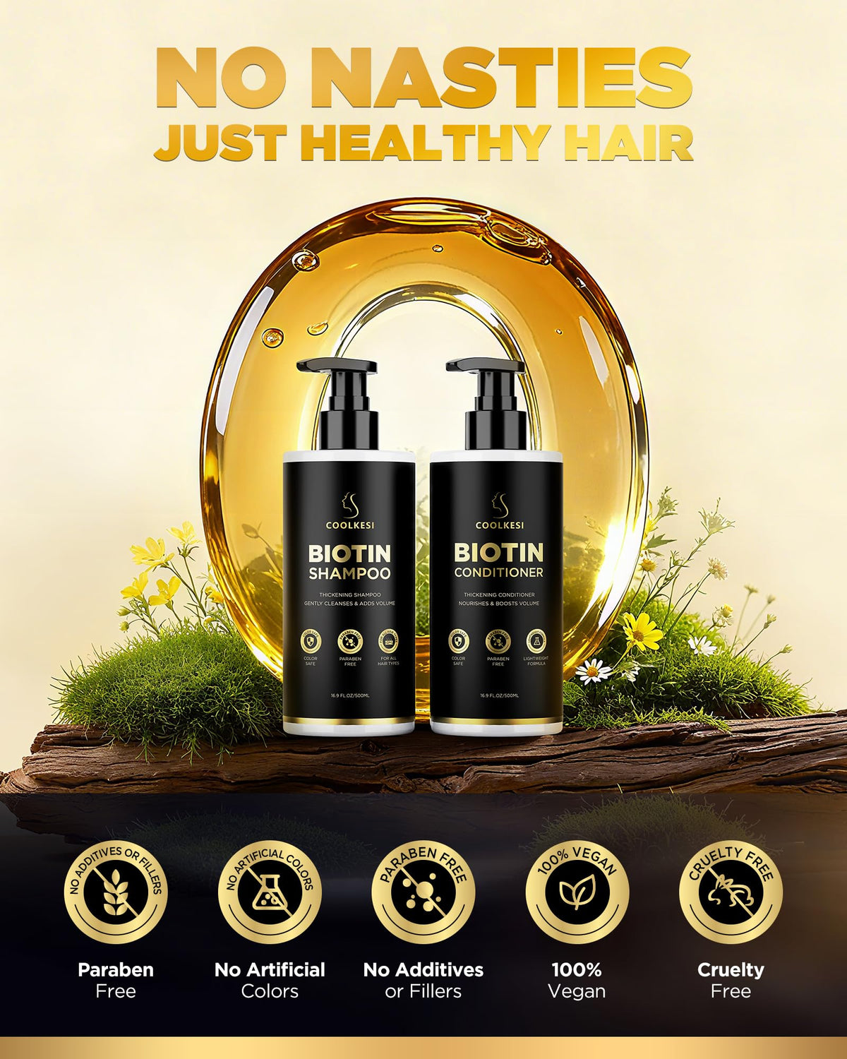 COOLKESI lifestyle bathroom display suggesting salon-soft results