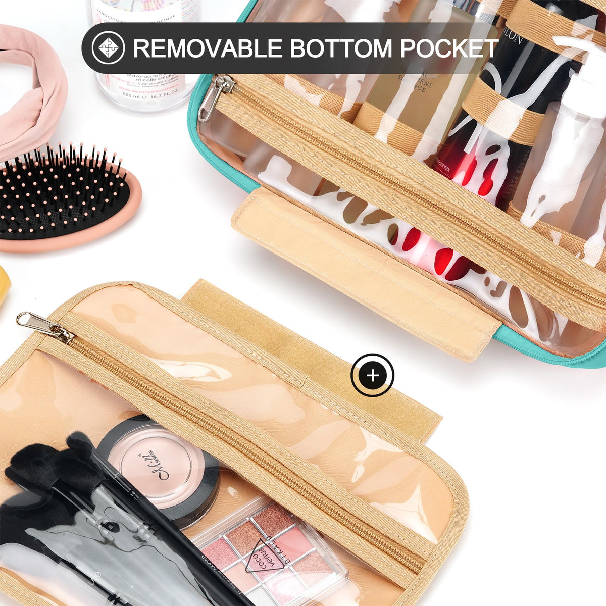 COOSKY detachable bottom pouch removed and used separately for organization