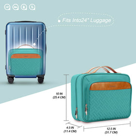 COOSKY zipper and PU handle detail showing reinforced stitching durability