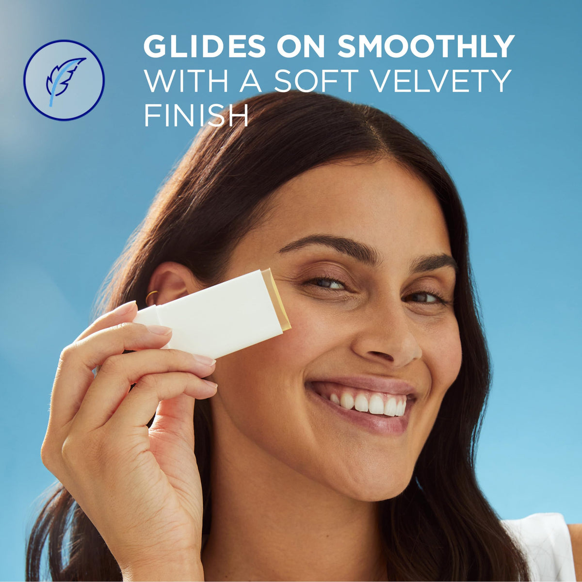Coppertone clear texture close-up showing smooth glide and hydration benefit