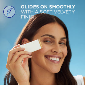Coppertone clear texture close-up showing smooth glide and hydration benefit