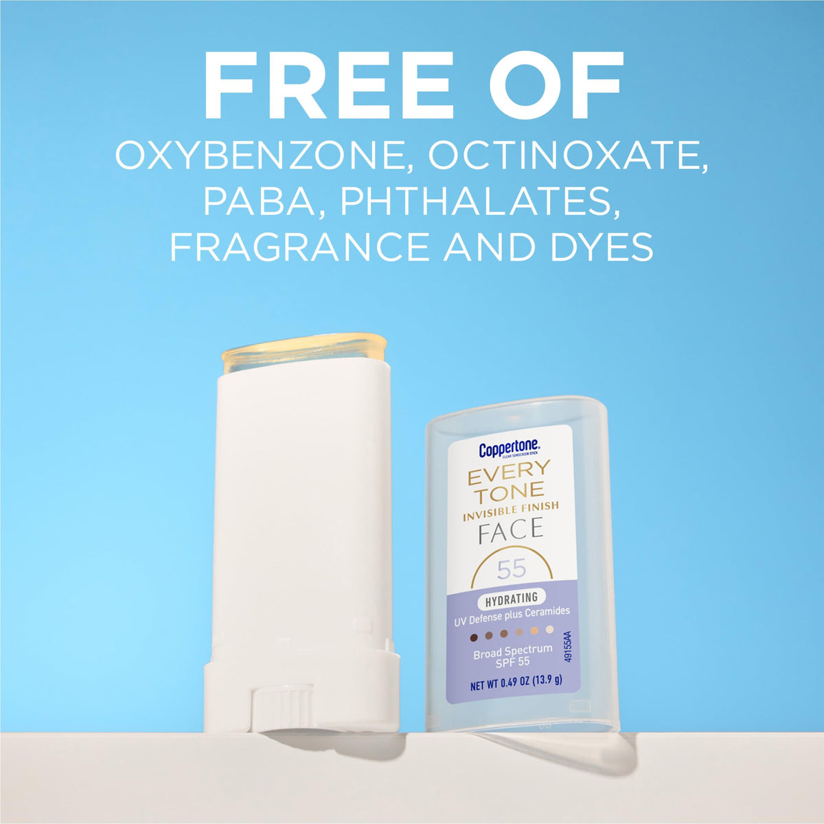 Coppertone size in hand illustrating compact travel-friendly convenience benefit