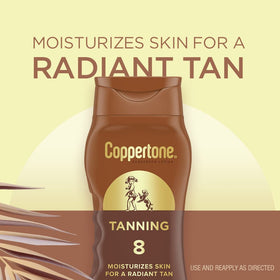 Coppertone lotion texture on hand, lightweight non greasy feel and quick absorption