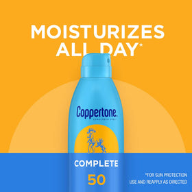 Coppertone bottle in hand size comparison for travel-friendly convenience