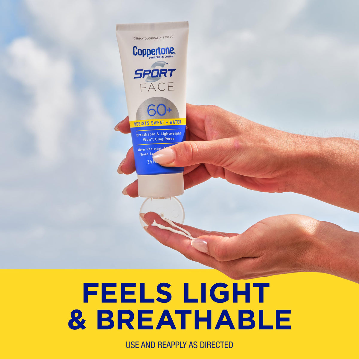 Coppertone bottle near vitamins C and E visualization highlighting antioxidant support