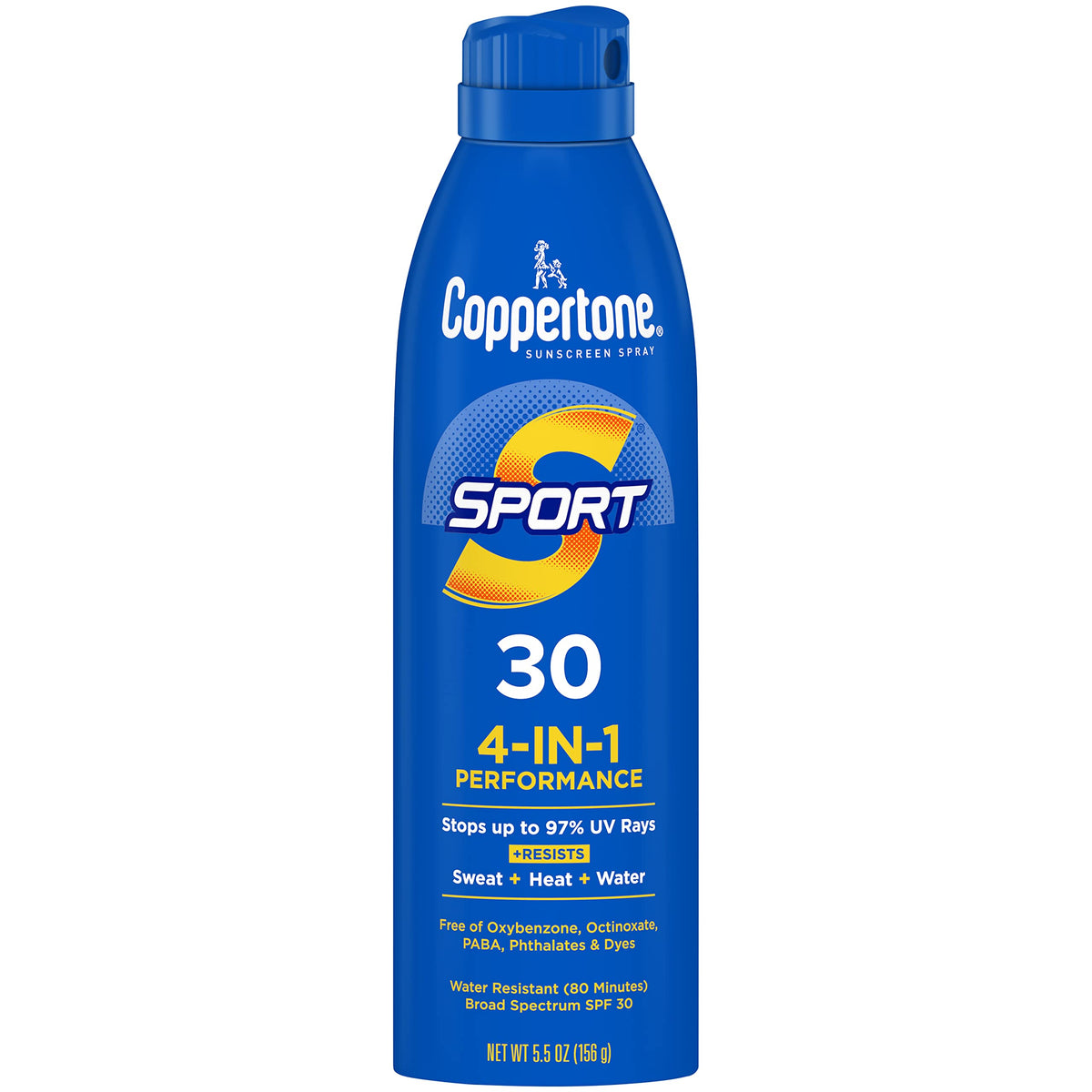 Coppertone front packaging showing SPF 30 and sport branding for reliable protection