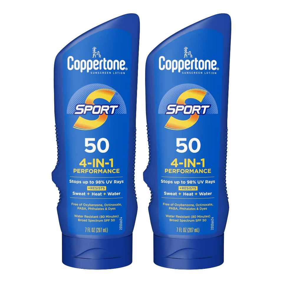 Coppertone front packaging showing SPF 50 for quick identification