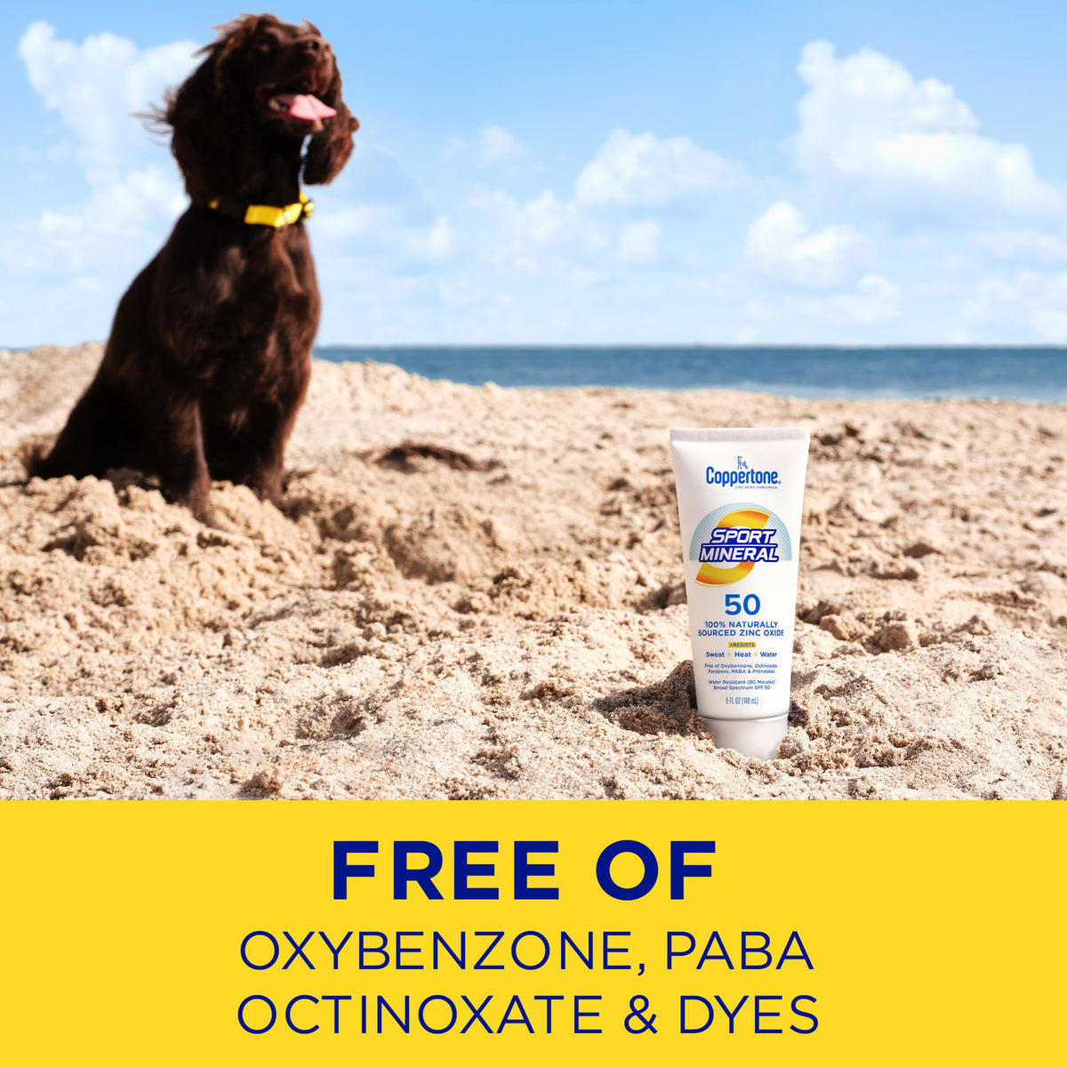 Coppertone family outdoors using sunscreen during sports and active play