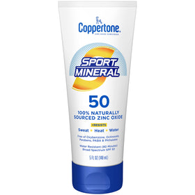 Coppertone front packaging showing SPF 50 protection and active-use benefits
