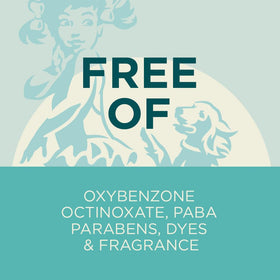 Coppertone zinc oxide mineral texture close-up demonstrating gentle, physical protection