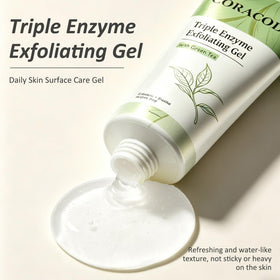 CORACODE close-up of cellulose roll-ups removing dead skin visibly