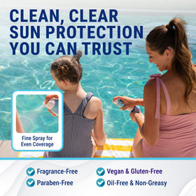 Coral Isles sunscreen texture on forearm for fast-absorbing, non-greasy feel