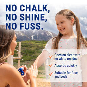 Coral Isles bottle next to pool illustrating 80 minutes water resistance