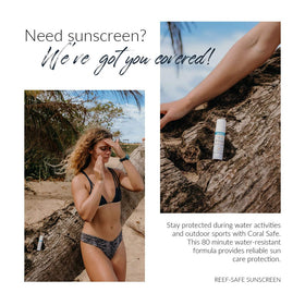 Coral Safe applying stick to nose and cheek for targeted sun protection