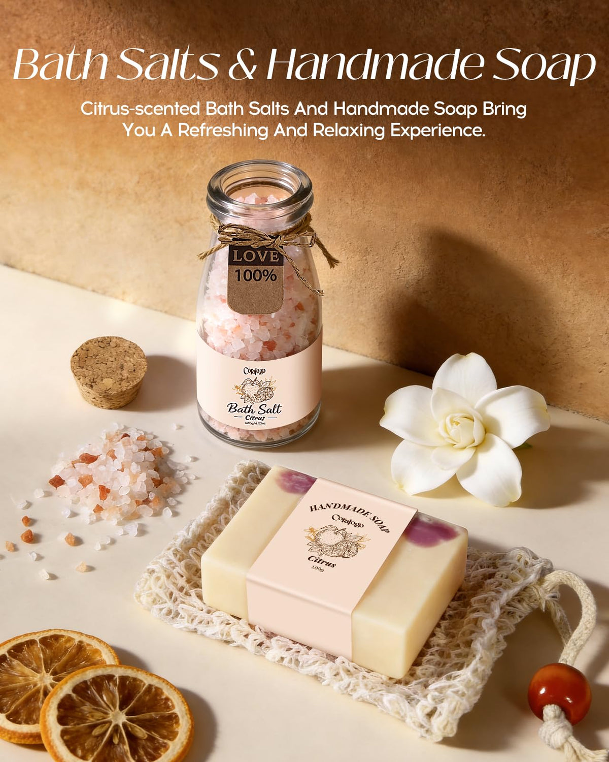 Coralogo handcrafted soap texture detail for gentle cleansing and skin comfort