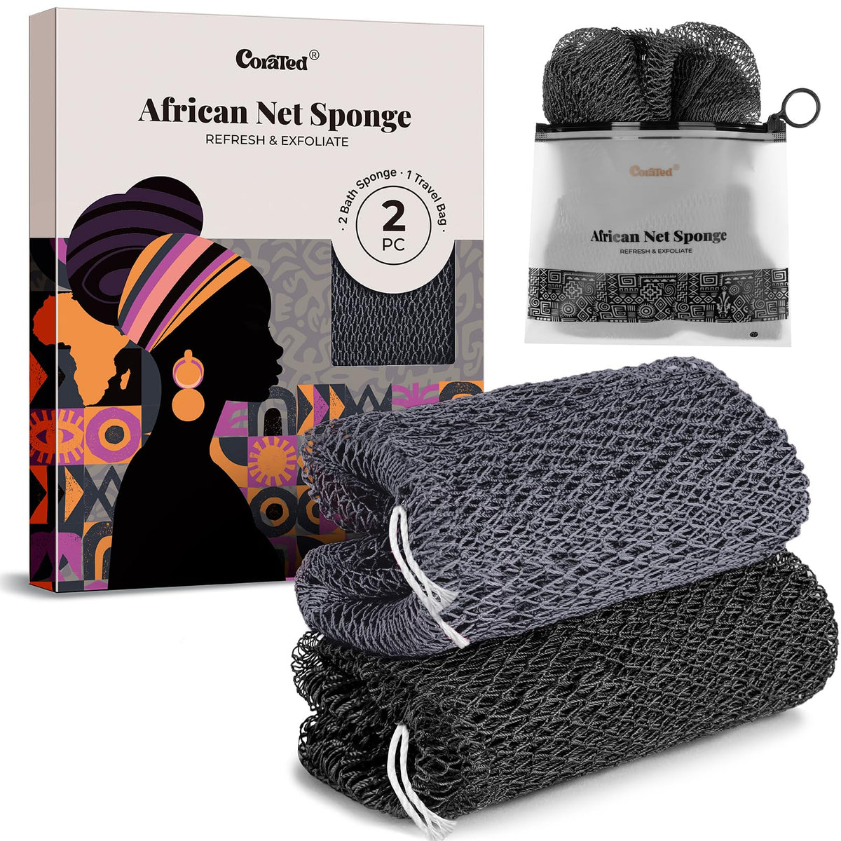 CORATED front packaging showing product and gift-ready box for gifting benefit
