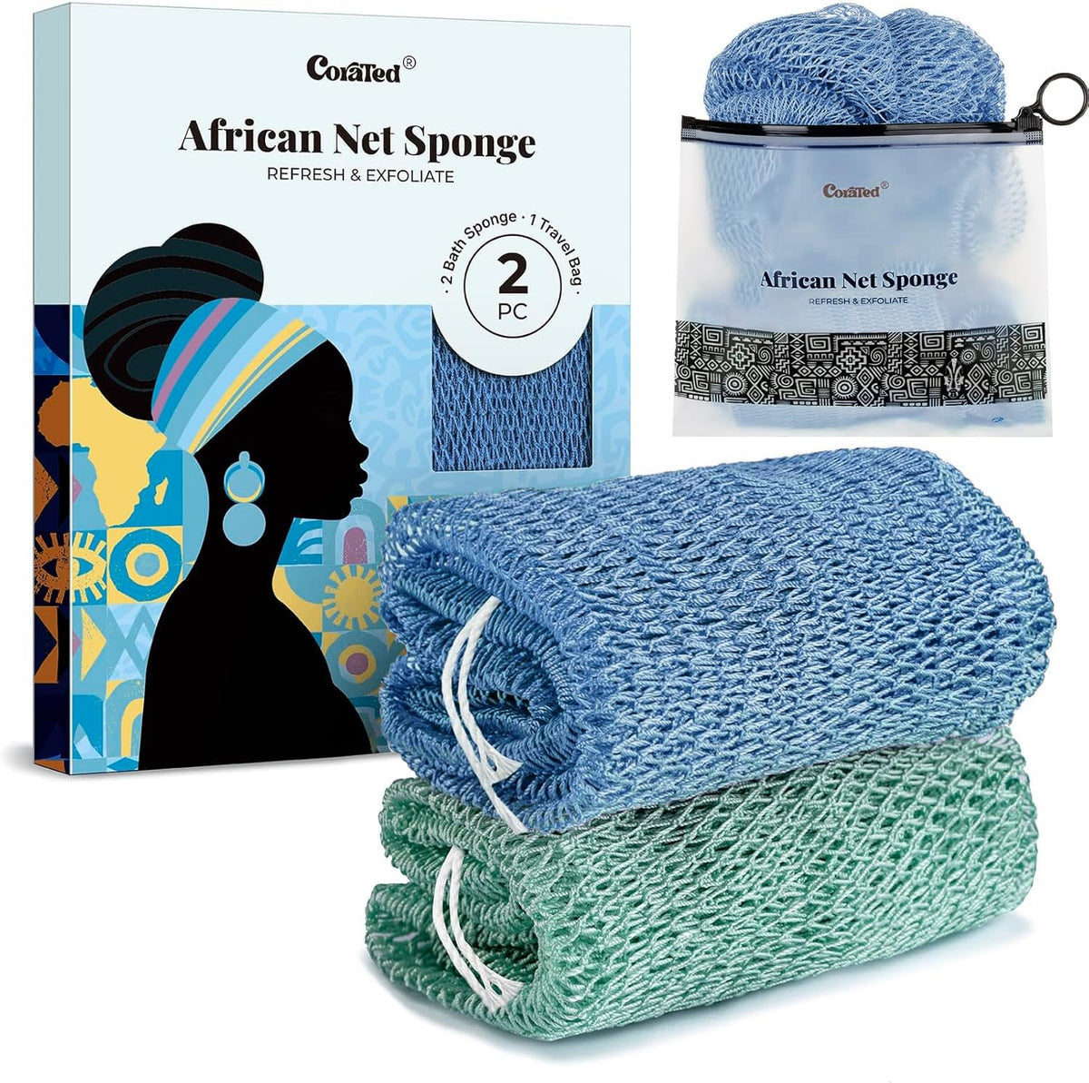 CORATED front packaging shot, neat box and visible net for gifting benefit