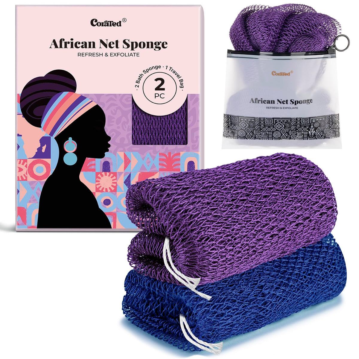 CORATED front packaging showing branded box and product benefit