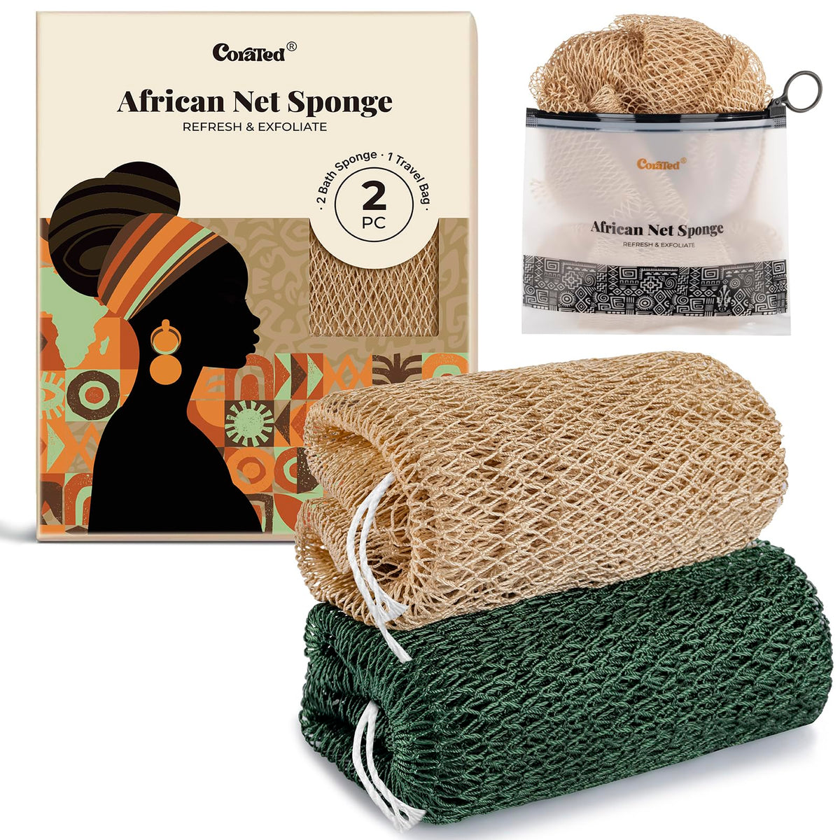 CORATED front packaging showing elegant box and product benefit of gift readiness