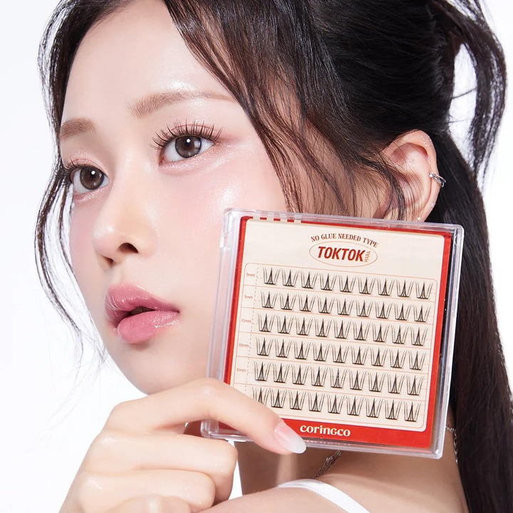 CORINGCO Cherry Coke Light front packaging showcasing ready-to-use lashes and benefits