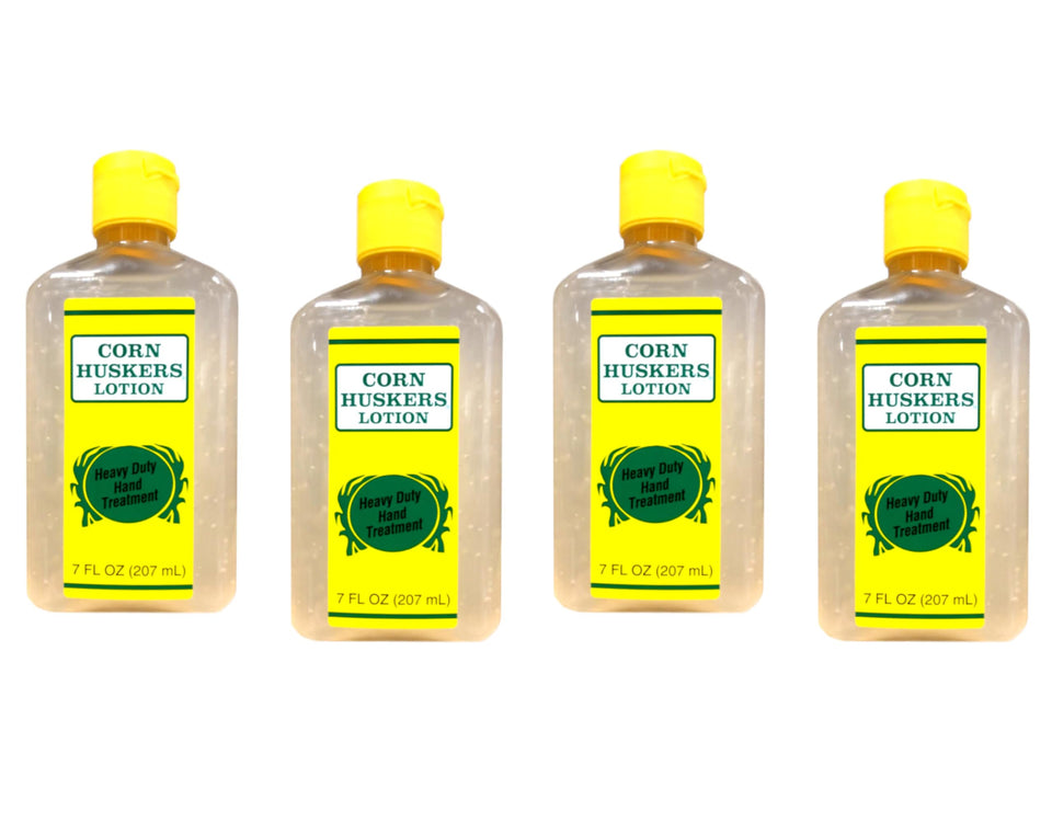 Corn Huskers front packaging showing four 7 fl oz tubes and clear branding for reliable relief