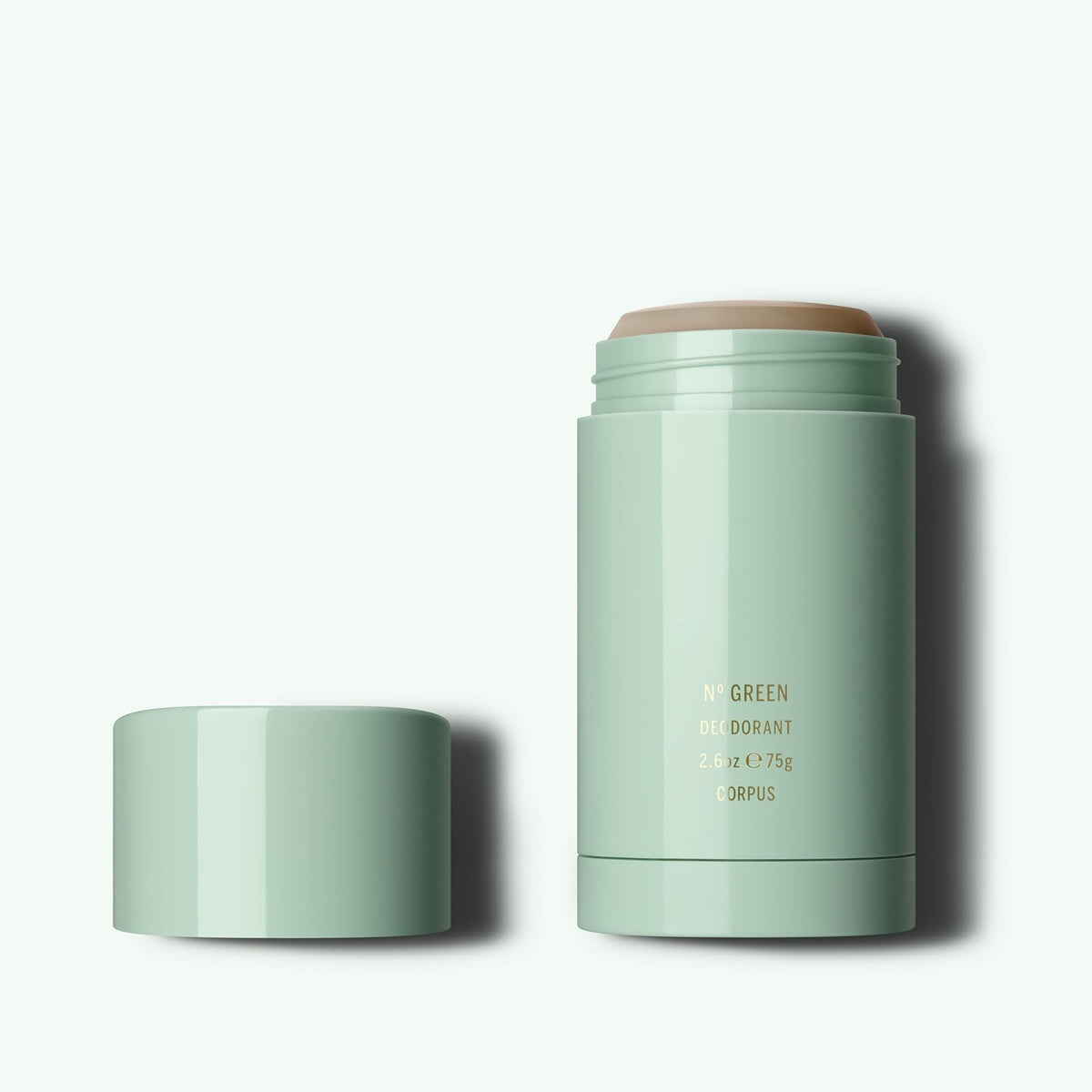 CORPUS Nº Green recycled tube detail highlighting sustainable packaging materials