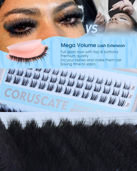 CORUSCATE close detail of bottom lash clusters offering balanced lower-lash definition
