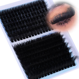 CORUSCATE front packaging showing lash clusters and length options for easy selection