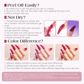 COSCELIA finished manicure on model hands highlighting glossy salon-style results and color variety
