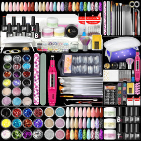 COSCELIA kit front packaging showing complete nail supplies and ease of use