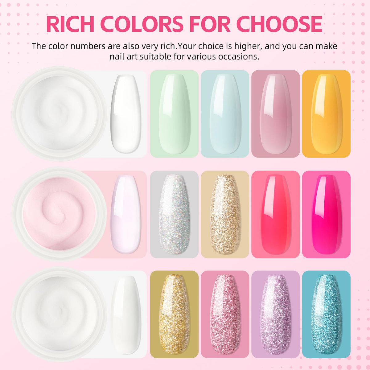 COSCELIA nail art tools and brushes arrangement for controlled application and finishing
