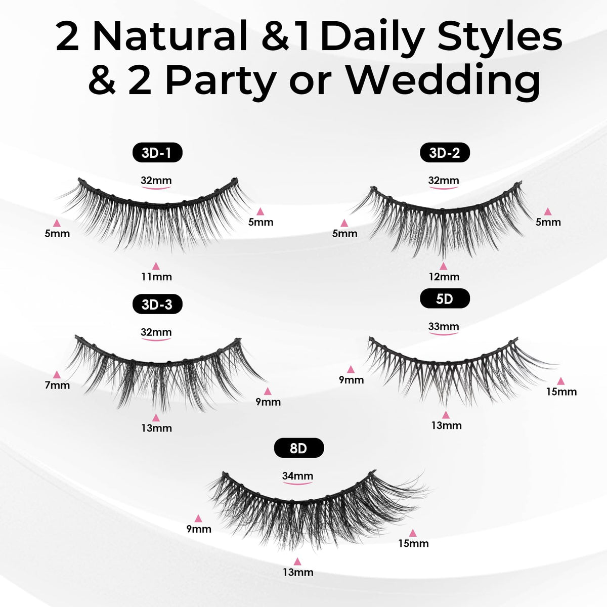COSDAD lashes next to ruler to show length and lightweight band scale