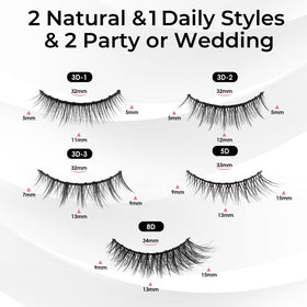 COSDAD lashes next to ruler to show length and lightweight band scale