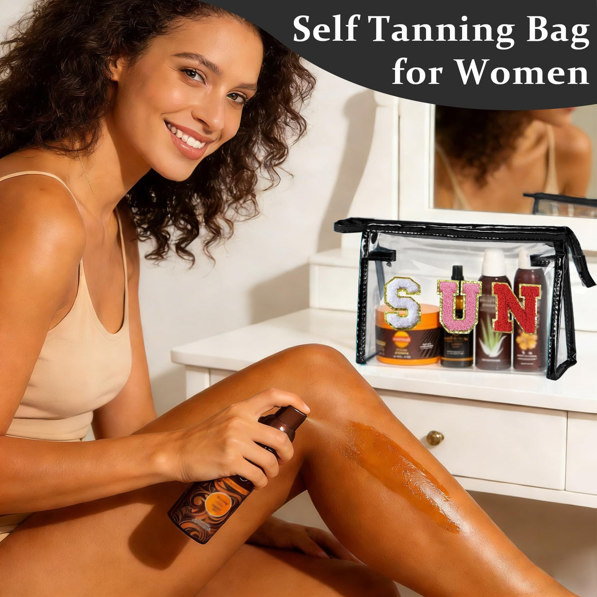 COSHAYSOO on beach towel by pool, waterproof pouch protects items from moisture
