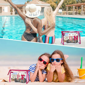 COSHAYSOO pouch beside sunglasses demonstrating travel size convenience
