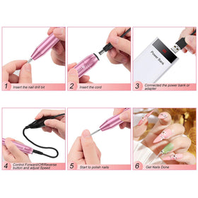 COSITTE nail drill in use during a manicure demonstrating precise shaping benefit