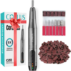 COSLUS C20 front view showing compact cordless drill and ergonomic grip for precision