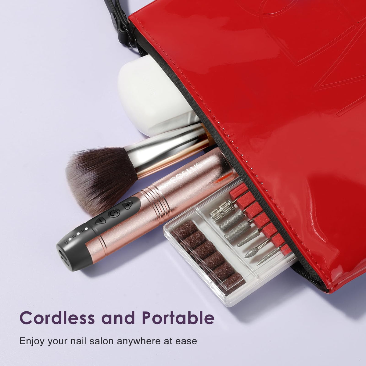 COSLUS C20 operating on nail tip showing precise filing performance