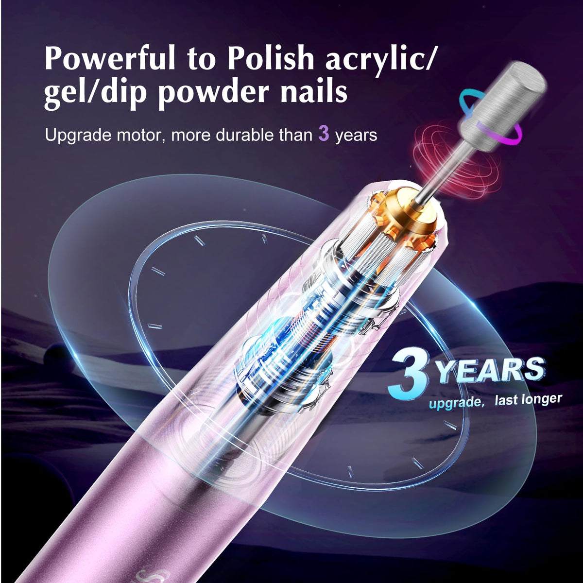 COSLUS C40 in-use manicure scene illustrating clean, salon results