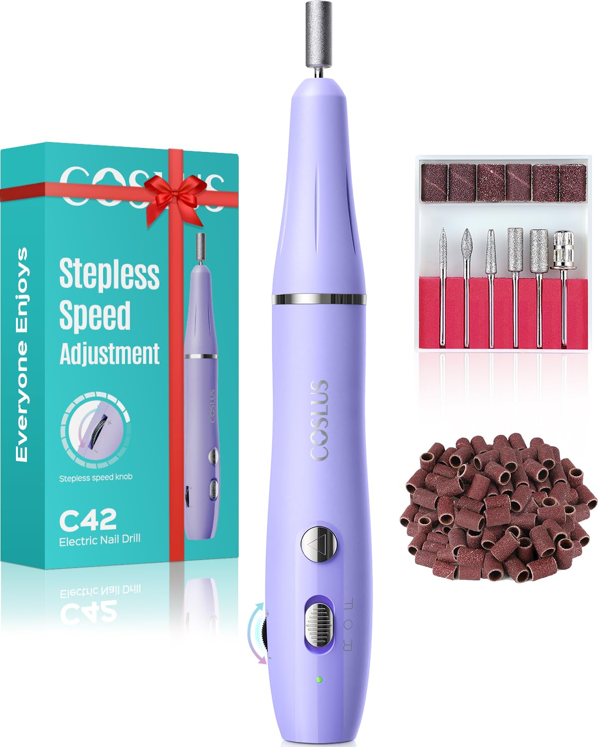 COSLUS C42 front view showing sleek cordless body and ergonomic design benefit