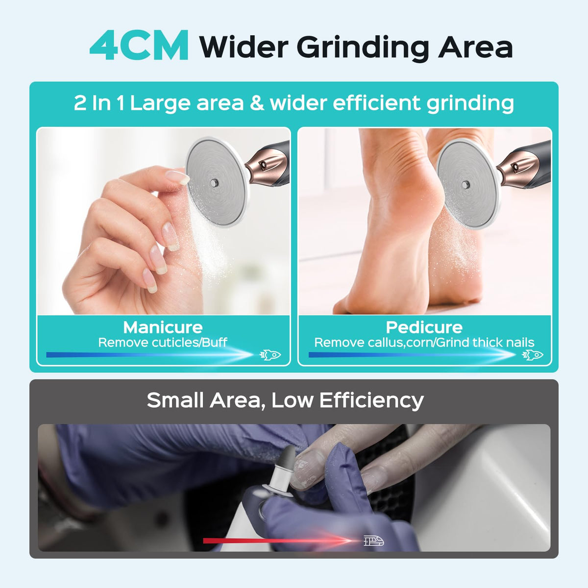 COSLUS C43 handle and LED detail showing speed button placement for safer control