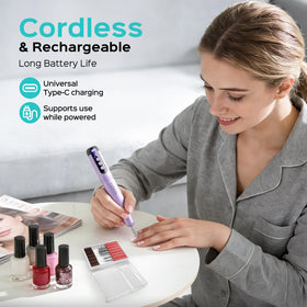 COSLUS C50 used on practice nail showing precise engraving and nail art benefit