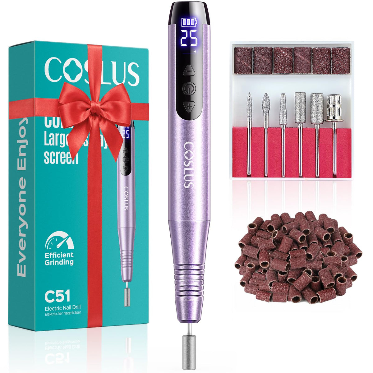 COSLUS C51 front view purple showing compact design and professional look